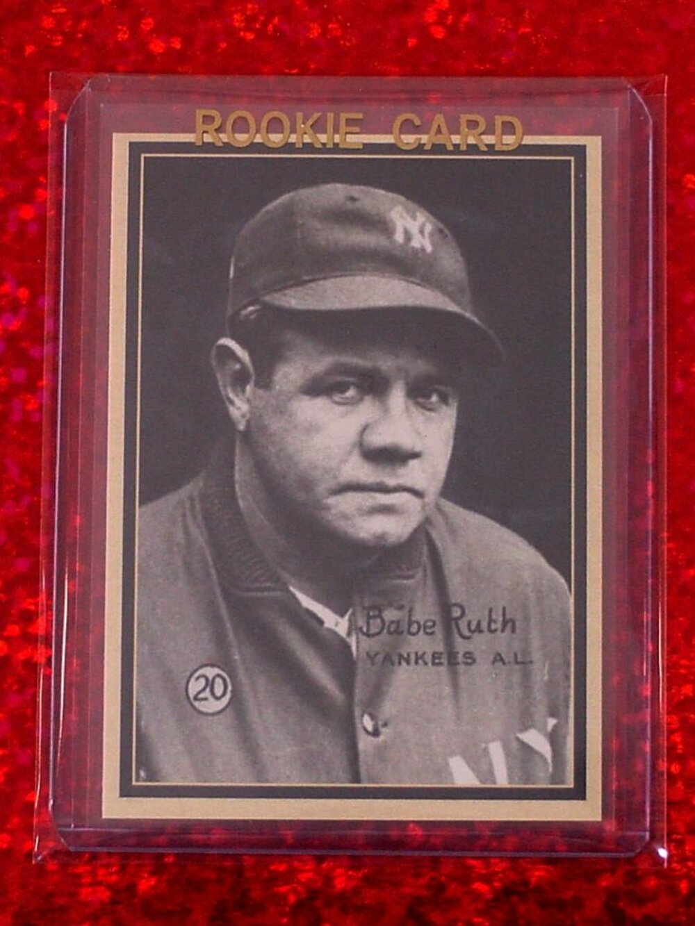 Babe Ruth NY Yankees Portrait RP Novelty Card